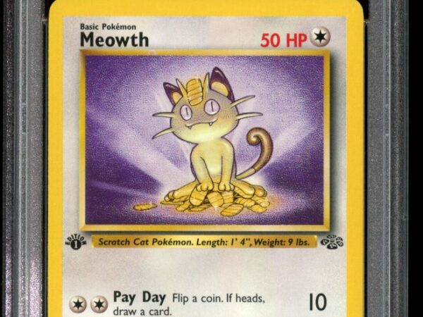 PSA 9 Meowth 56/64 1st Edition - Jungle
