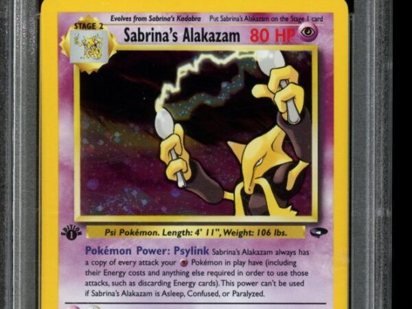 PSA 9 Sabrina's Alakazam 16/132 1st Edition - Gym Challenge