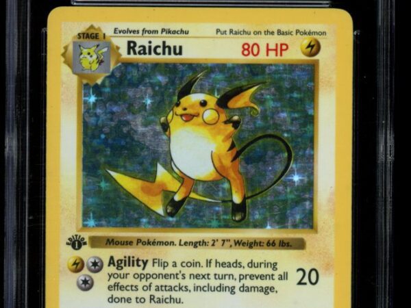CGC 6.5 Raichu 14/102 Holo 1st Edition - Shadowless Base Set