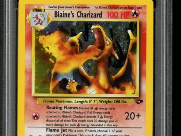 PSA 8 Blaine's Charizard 2/132 Holo - Gym Challenge