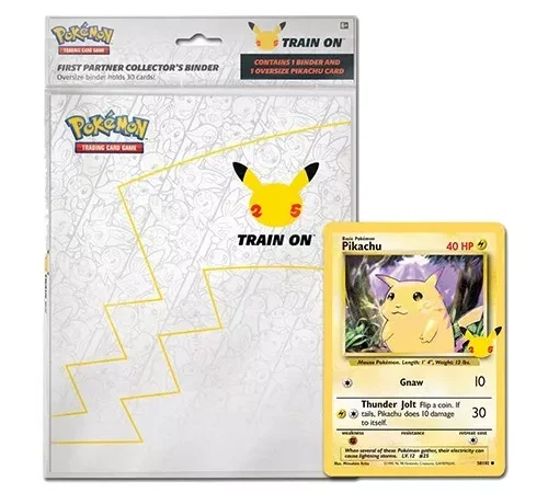 Pokemon 25th Anniversary First Partner Collector's Binder w/Pikachu